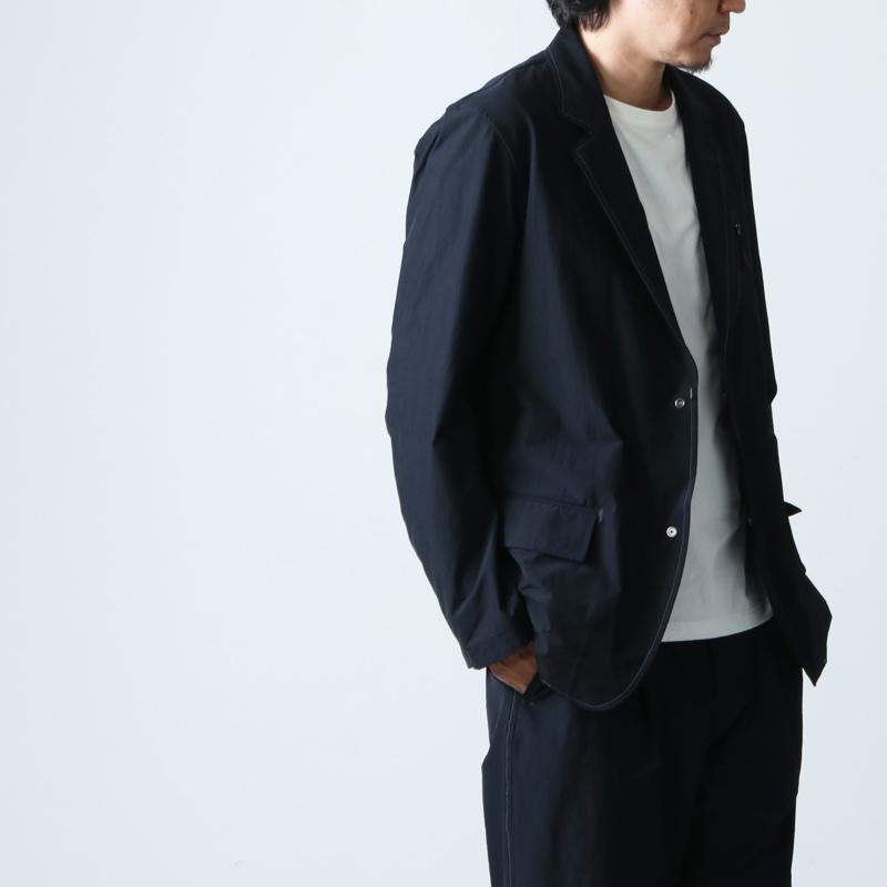 and wander (アンドワンダー) plain tailored stretch jacket 
