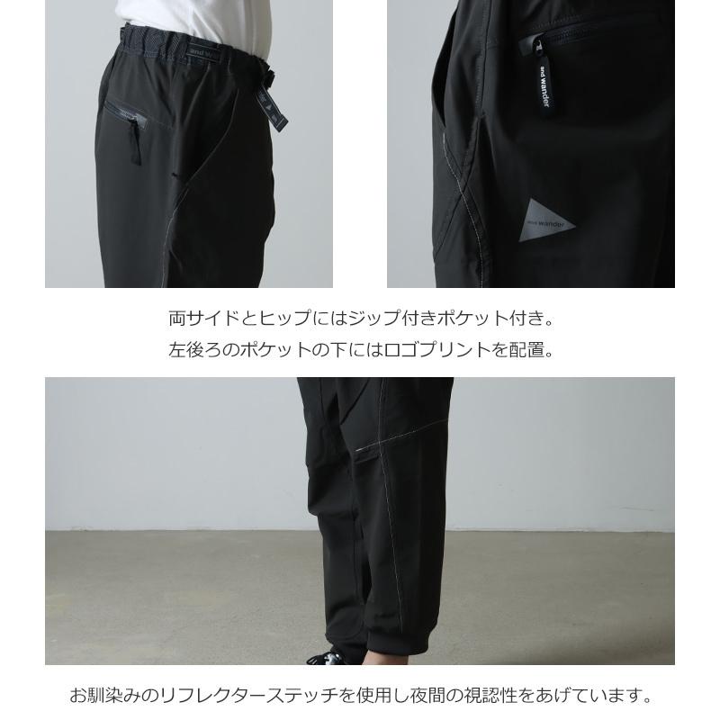 and wander ショーラー スリーエックス ストレッチ サルエル パンツ and wander (アンドワンダー) Schoeller 3XDRY stretch saruel pants