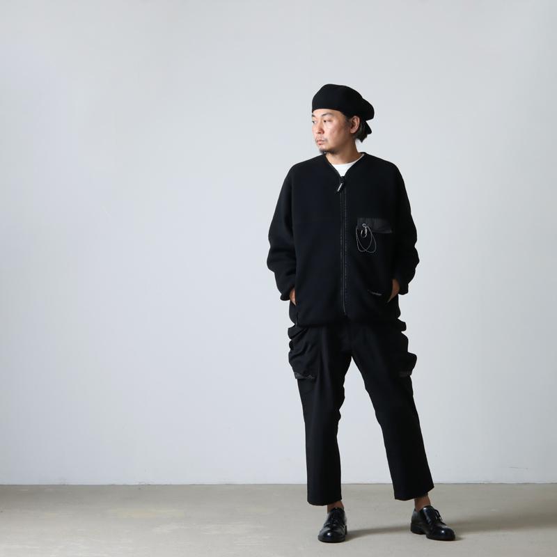 and wander アンドワンダー wool fleece cardigan / ウールフリース