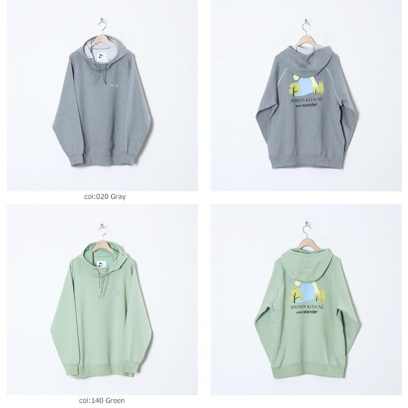 and wander (アンドワンダー) DRY COTTON SWEATHOODIE MKxAWD 