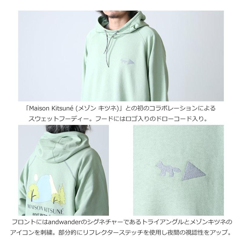 and wander (アンドワンダー) DRY COTTON SWEATHOODIE MKxAWD 