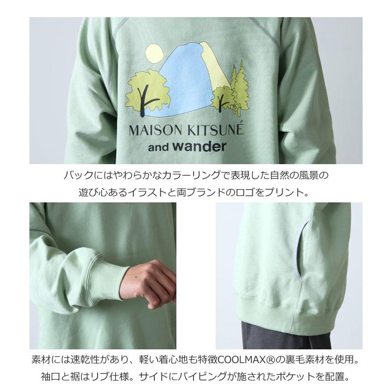 and wander (アンドワンダー) DRY COTTON SWEATHOODIE MKxAWD / ×メゾンキツネ ドライコットンスウェットフーディー｜icora｜05