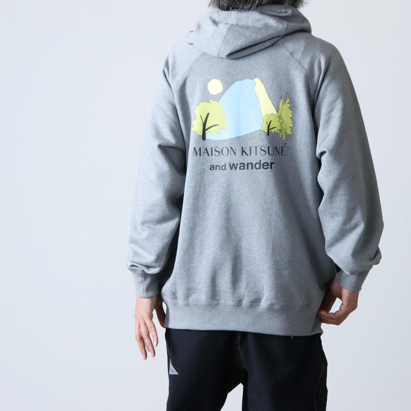 and wander (アンドワンダー) DRY COTTON SWEATHOODIE MKxAWD 