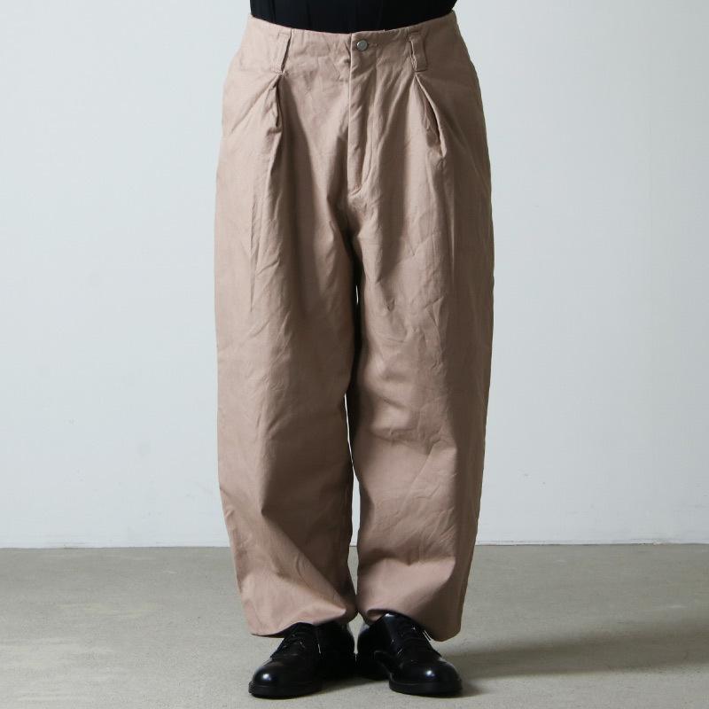 roundabout (ラウンダバウト) Double Canvas Deep Tuck Pants / ダブル 