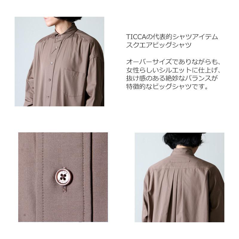 TICCA (ティッカ) スクエアビッグシャツ : 359115001 : ICORA ヤフー 