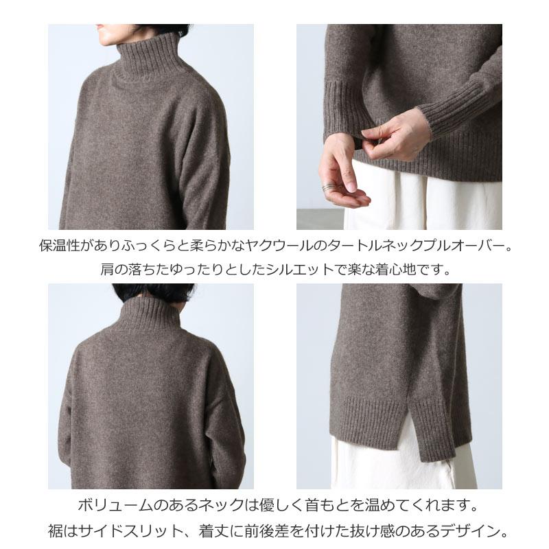 ticca ティッカヤクタートルネックプルオーバー モカ 新品