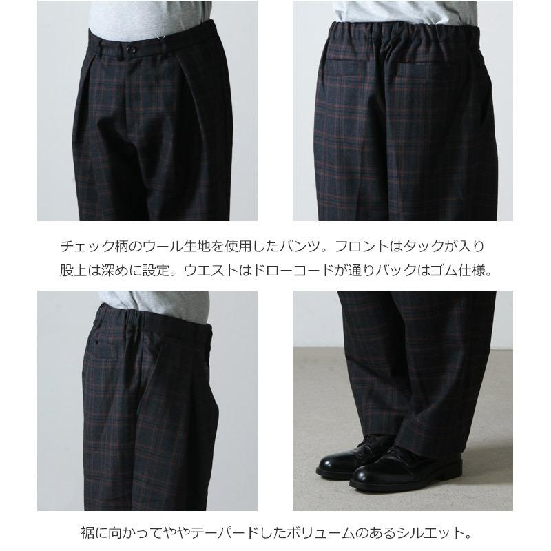 is-ness (イズネス) WOOL TUCK TROUSERS : ICORA ヤフーショッピング店 