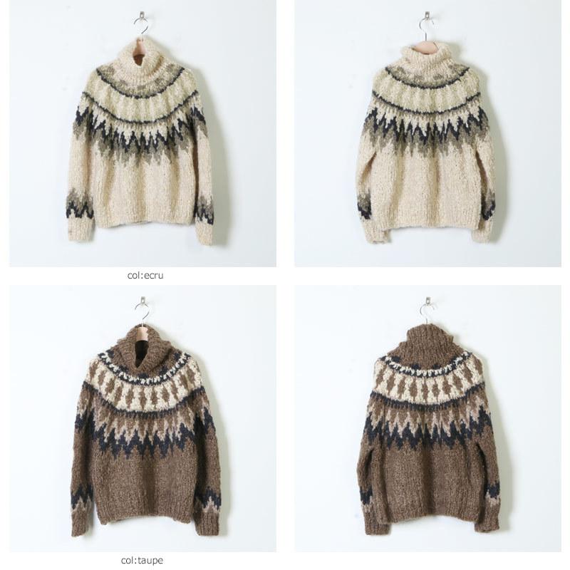 unfil (アンフィル) cashmere blend hand-knit sweater unfil (アンフィル) cashmere blend hand-knit sweater