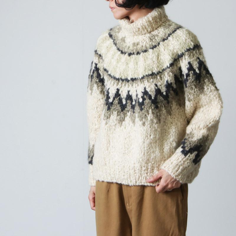 unfil (アンフィル) cashmere blend hand-knit sweater unfil (アンフィル) cashmere blend hand-knit sweater