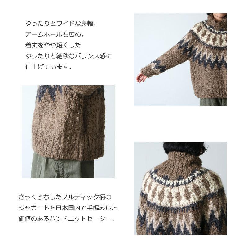 unfil (アンフィル) cashmere blend hand-knit sweater unfil (アンフィル) cashmere blend hand-knit sweater