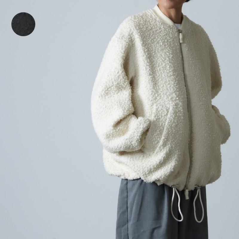 40% OFF】unfil (アンフィル) wool-boa bomber jacket / ウールボア 