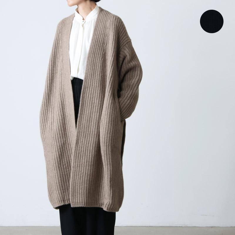 30% OFF】unfil (アンフィル) cashmere chunky ribbed-knit coat