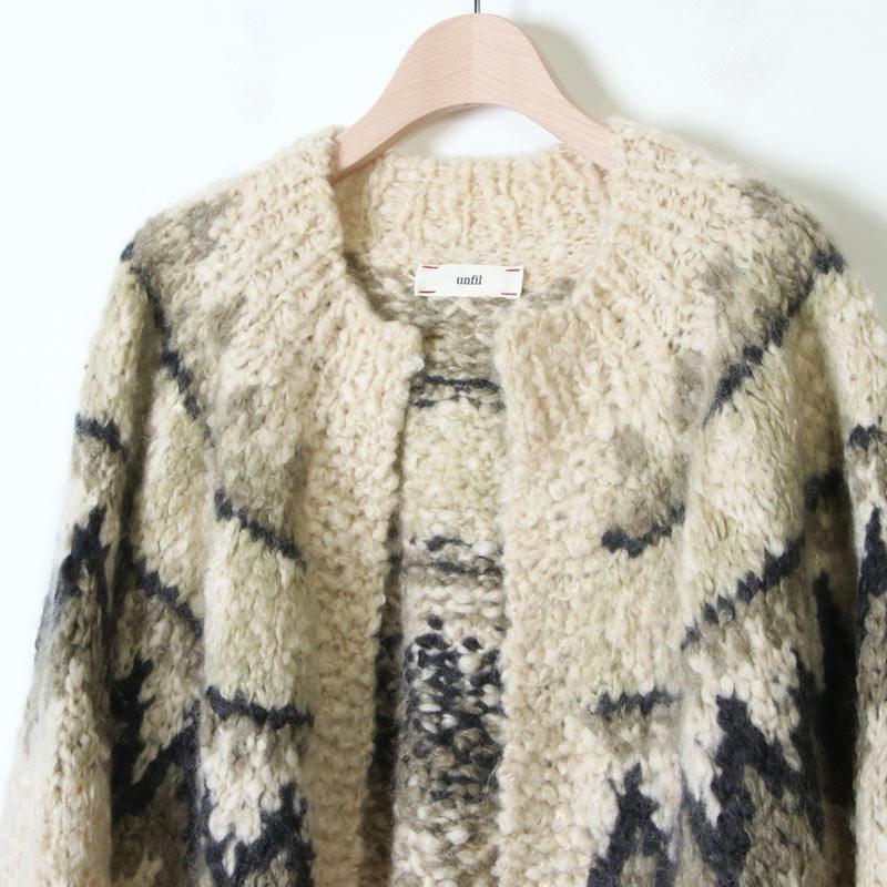 unfil (アンフィル) cashmere blend hand-knit cardigan unfil (アンフィル) cashmere blend hand-knit cardigan