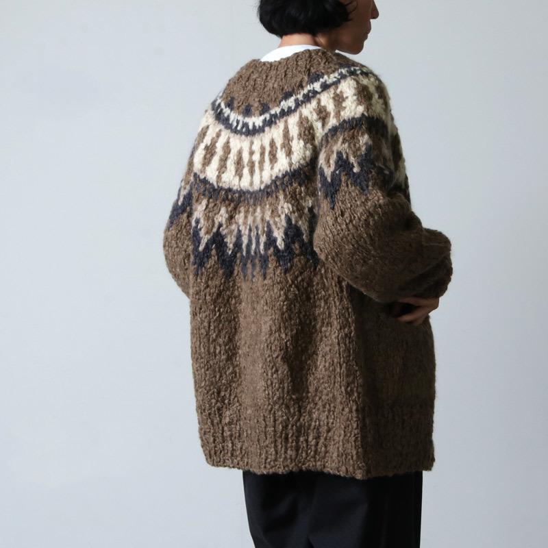 unfil (アンフィル) cashmere blend hand-knit cardigan / カシミア  