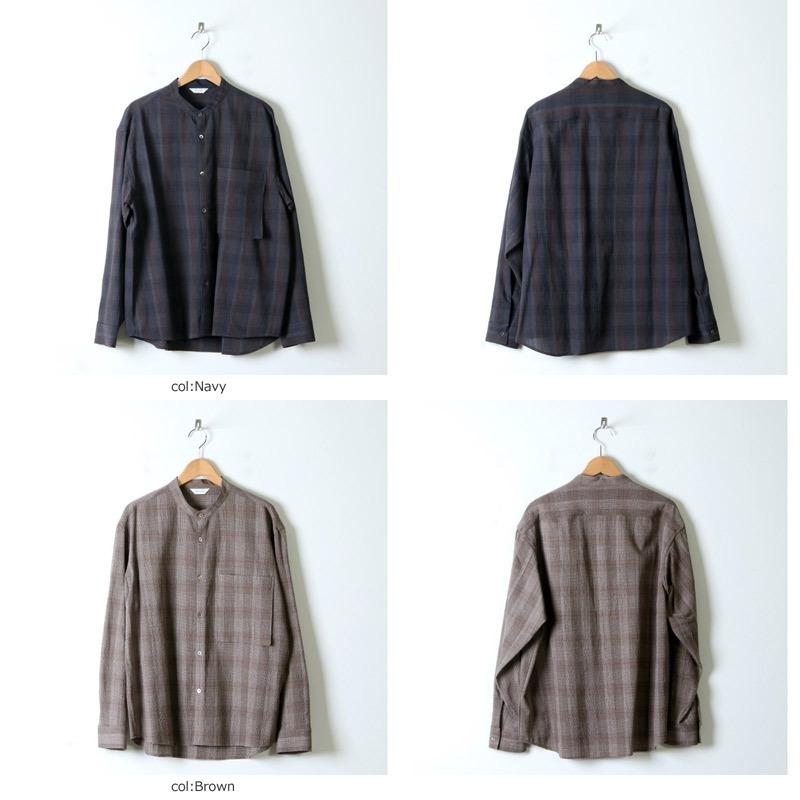 ウェルダー WELLDER バンドカラー シャツ ワンピース チェック コート ウェルダー WELLDER バンドカラー シャツ ワンピース チェック
