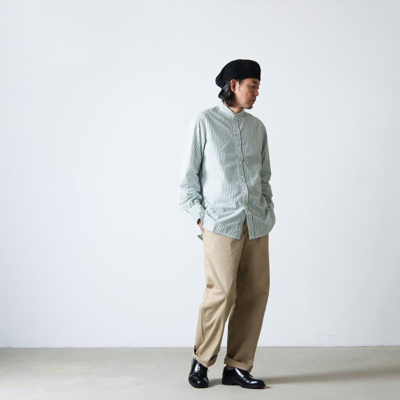 ANATOMICA (アナトミカ) BAND COLLAR SHIRTS CANDY STRIPE / バンド  