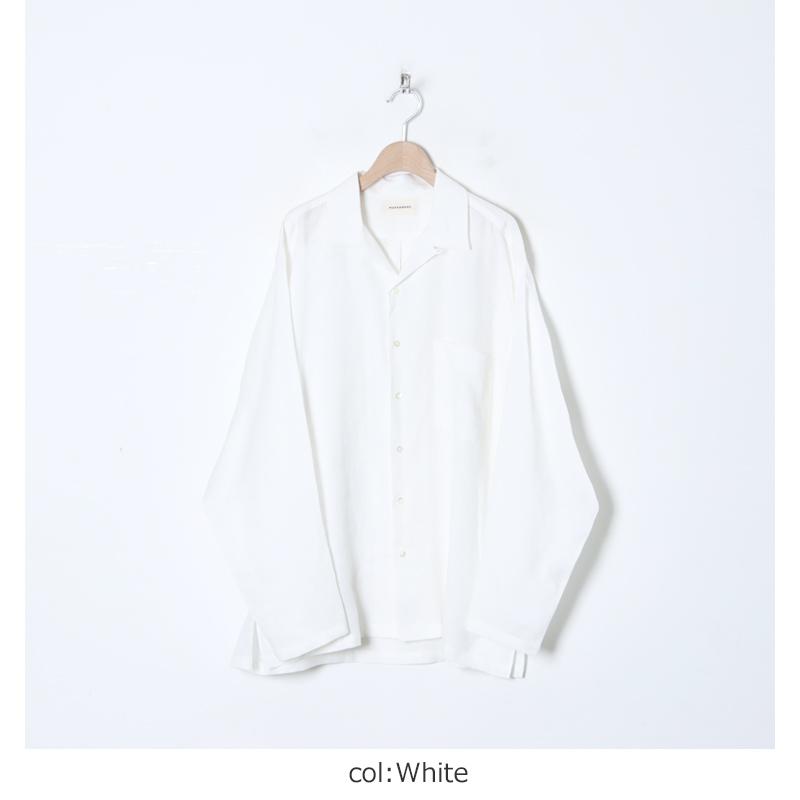 MARKAWARE (マーカウェア) HEMP SHIRTING OPEN COLLAR SHIRT L/S / ヘンプ シャーティングオープンカラーロングスリーブシャツ｜icora｜17