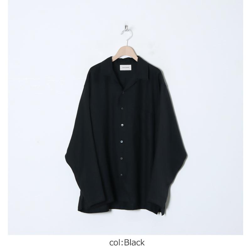 MARKAWARE (マーカウェア) HEMP SHIRTING OPEN COLLAR SHIRT L/S / ヘンプ シャーティングオープンカラーロングスリーブシャツ｜icora｜18