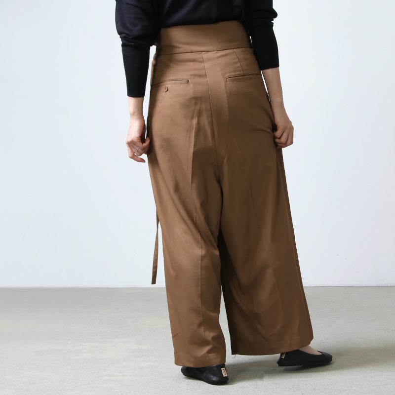 08sircus (ゼロエイトサーカス) Cotton tricotine wide wrap pants / コットントリコット ワイドラップパンツ｜icora｜12