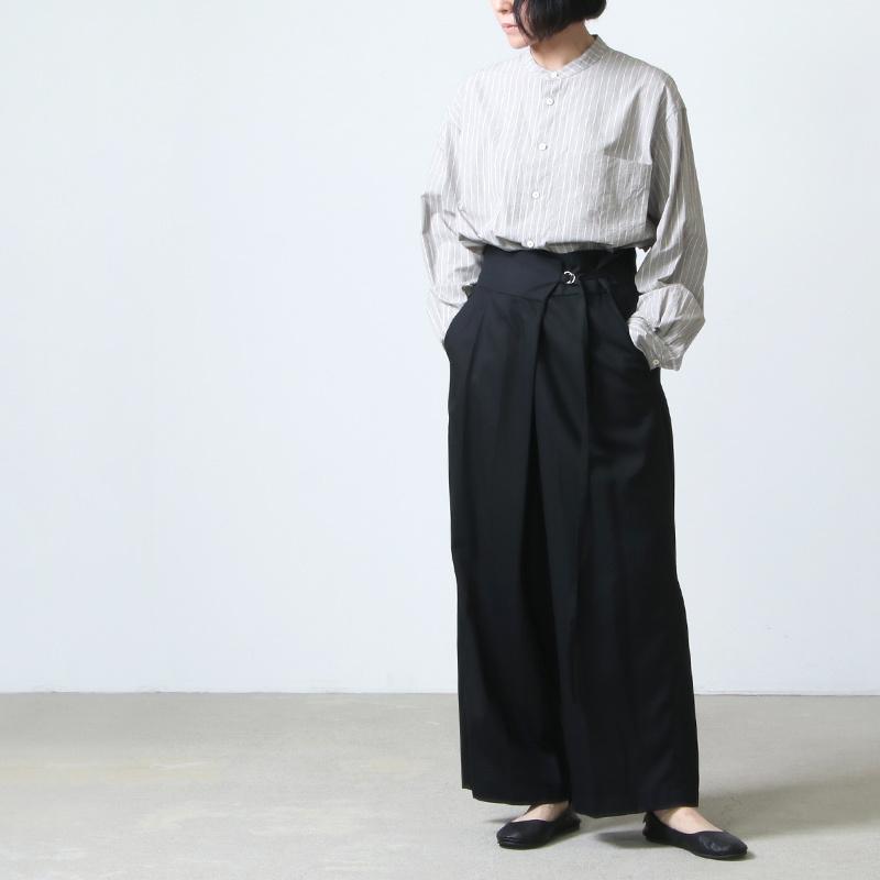 08sircus (ゼロエイトサーカス) Cotton tricotine wide wrap pants / コットントリコット ワイドラップパンツ｜icora｜13