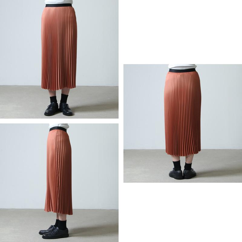 08sircus (ゼロエイトサーカス) Drape satin pleated skirt / ドレープ  