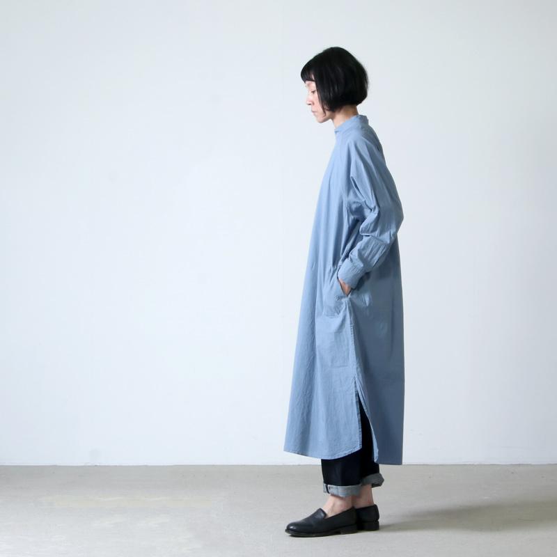 08sircus (ゼロエイトサーカス) Compact lawn garment dyed dress / コンパクトローンガーメントダイドレス｜icora｜04