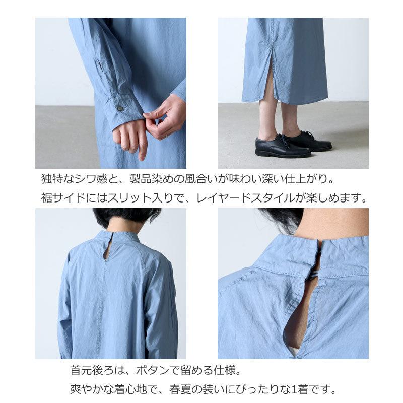08sircus (ゼロエイトサーカス) Compact lawn garment dyed dress / コンパクトローンガーメントダイドレス｜icora｜06
