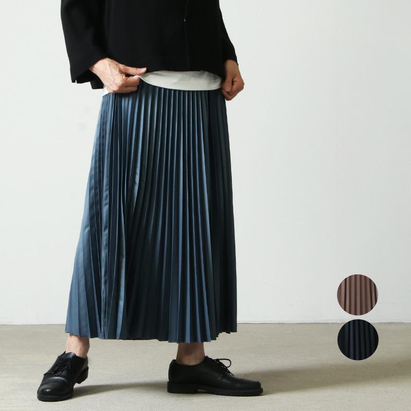 08sircus (ゼロエイトサーカス) Leather satin pleated skirt / レザー 