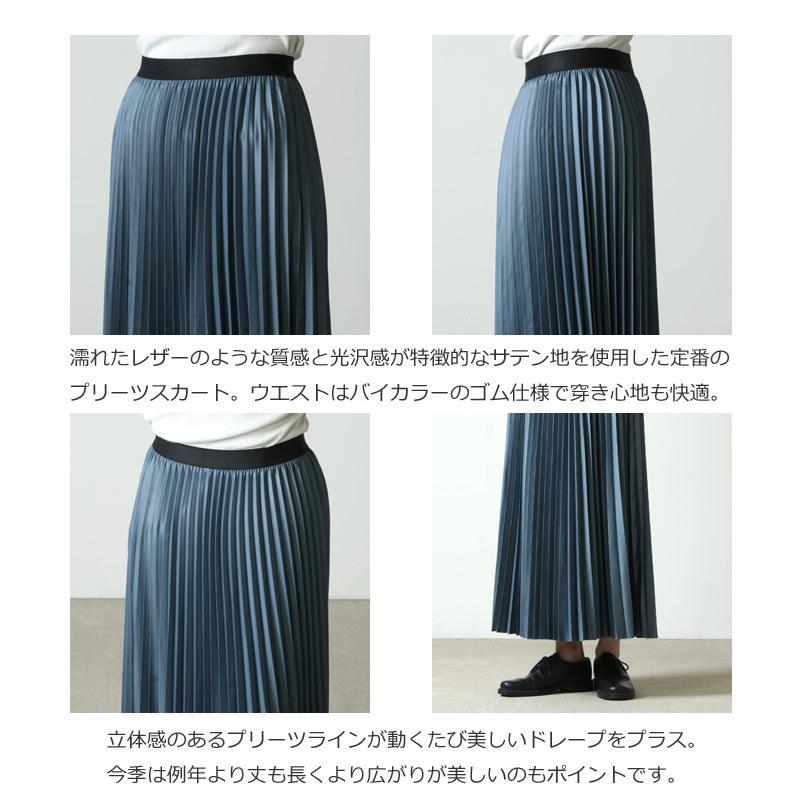 08sircus (ゼロエイトサーカス) Leather satin pleated skirt / レザーサテンプリーツスカート｜icora｜06