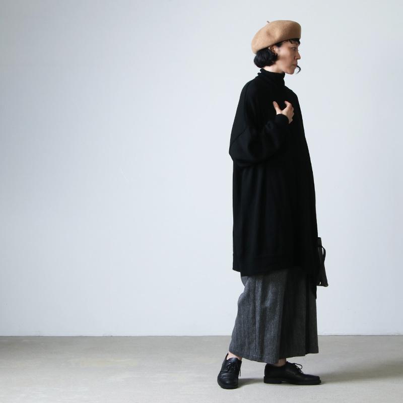 08sircus (ゼロエイトサーカス) Baby alpaca high neck drape top / ハイネックセーター｜icora｜15