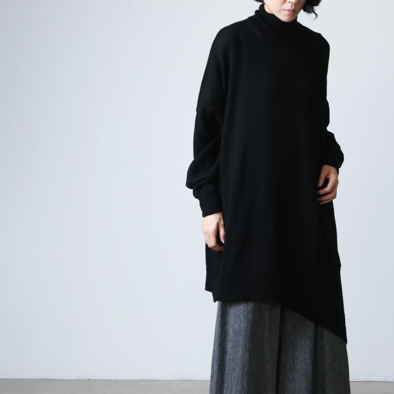 08sircus (ゼロエイトサーカス) Baby alpaca high neck drape top / ハイネックセーター｜icora｜09