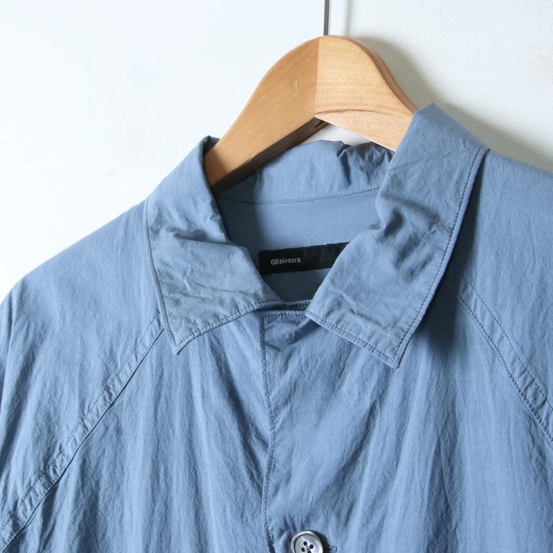 【50% OFF】08sircus (ゼロエイトサーカス) Compact lawn garment dyed over shirt / コンパクトローンガーメントダイオーバーシャツ｜icora｜20