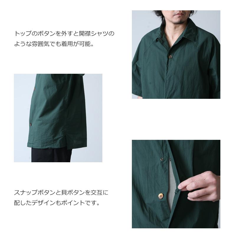 【50% OFF】08sircus (ゼロエイトサーカス) Compact lawn garment dyed over shirt / コンパクトローンガーメントダイオーバーシャツ｜icora｜08