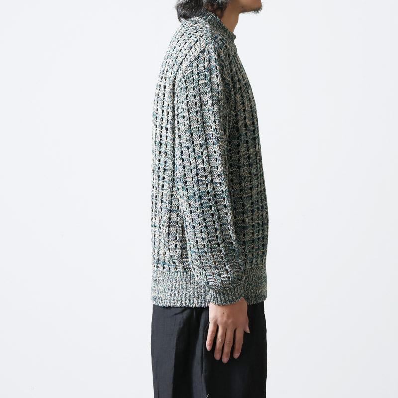 08sircus (ゼロエイトサーカス) GIMA cotton melange crew neck 