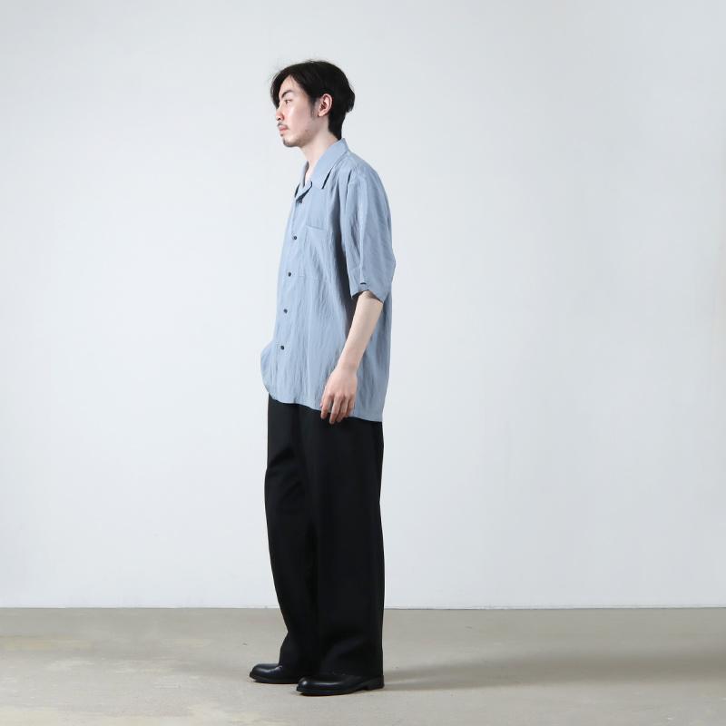 08sircus (ゼロエイトサーカス) Viscose washer back dolman split shirt / ヴィスコースワッシャーバックドルマンスプリットシャツ｜icora｜20