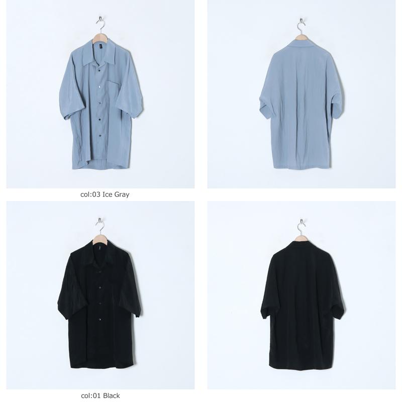 08sircus (ゼロエイトサーカス) Viscose washer back dolman split shirt / ヴィスコースワッシャーバックドルマンスプリットシャツ｜icora｜02