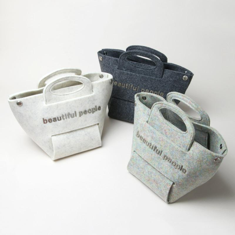 beautiful people (ビューティフルピープル) recycled felt assemble bag / リサイクルフェルトアッセンブルバッグ :449415025:ICORA