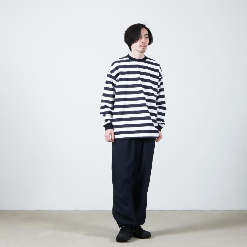 DAIWA PIER39 (ダイワピア39) TECH DRAWSTRING BORDER L/S TEE / テックドローストリングボーダーロングスリーブT｜icora｜19