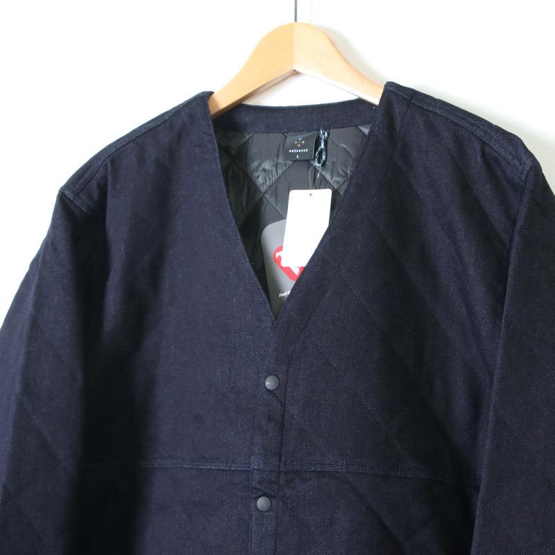 AXESQUIN (アクシーズクイン) DENIM QUILTED EASY CARDIGAN / デニム 