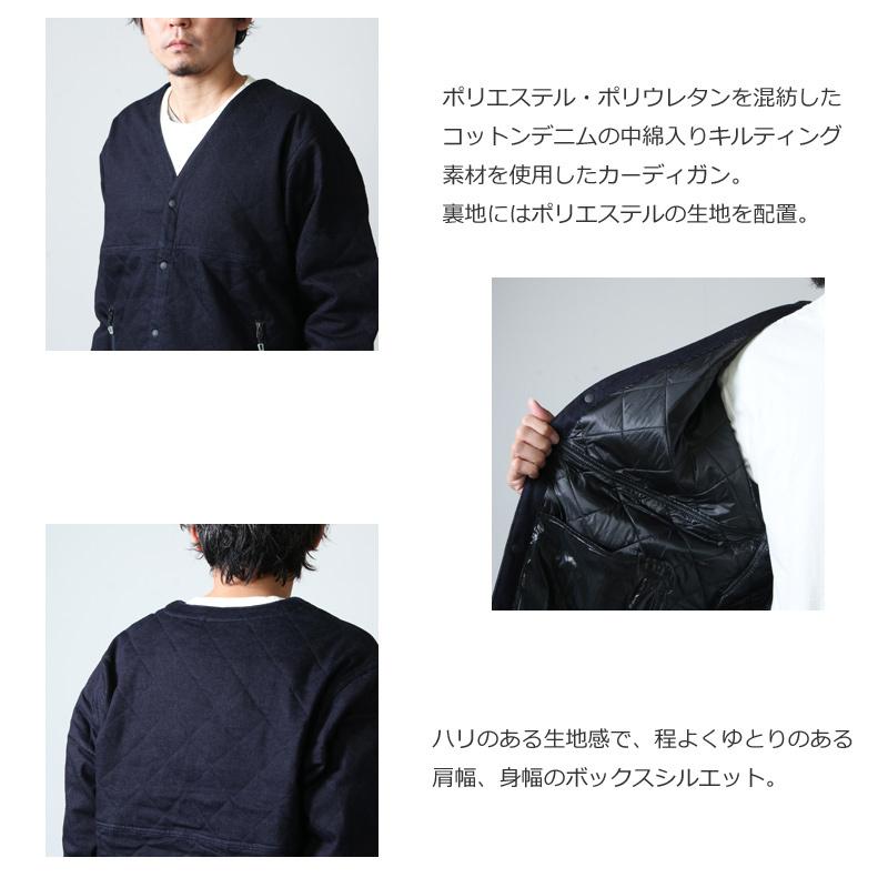 AXESQUIN (アクシーズクイン) DENIM QUILTED EASY CARDIGAN / デニム 