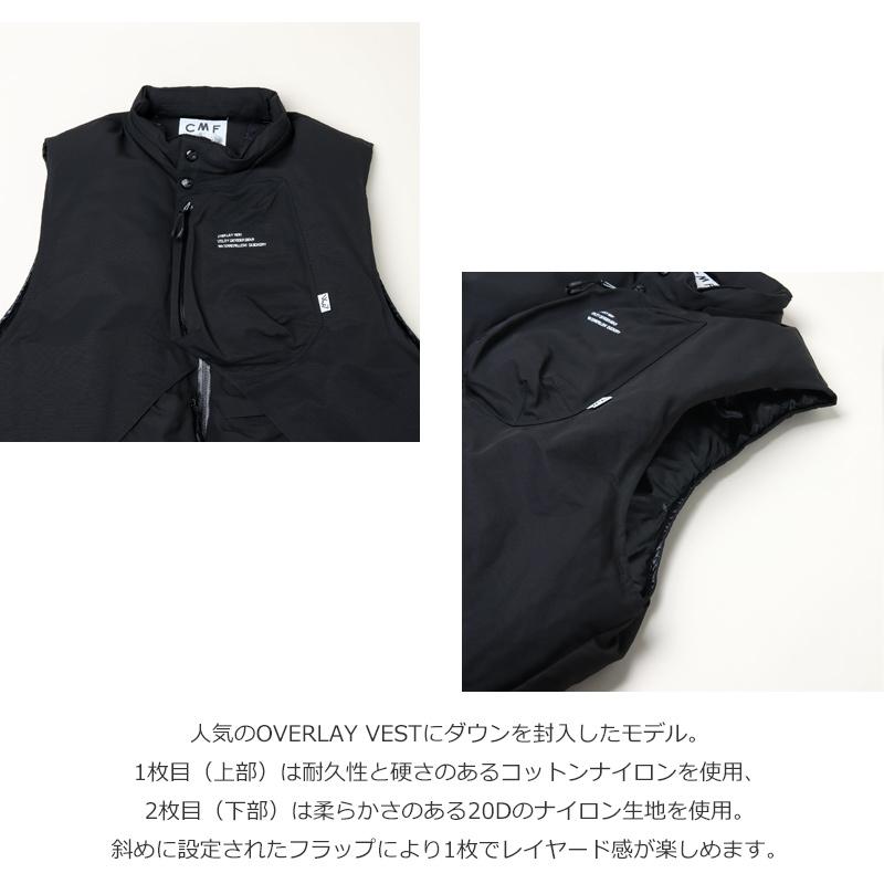 美品　コムフィアウトドアガーメント オーバーレイダウンベスト COMFY OUTDOOR GARMENT (コムフィアウトドアガーメント) OVERLAY