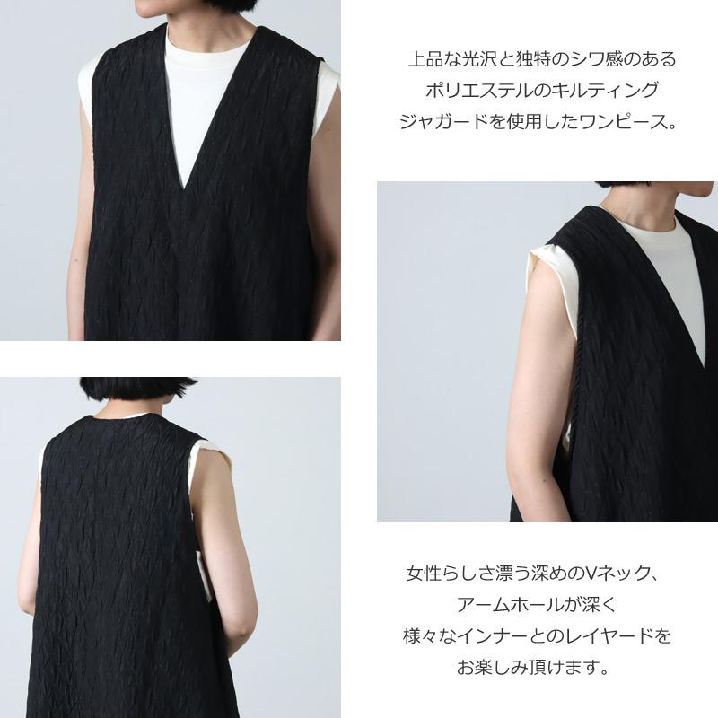 Honnete (オネット) Sleeveless V Wide Dress / スリーブレスVワイド 