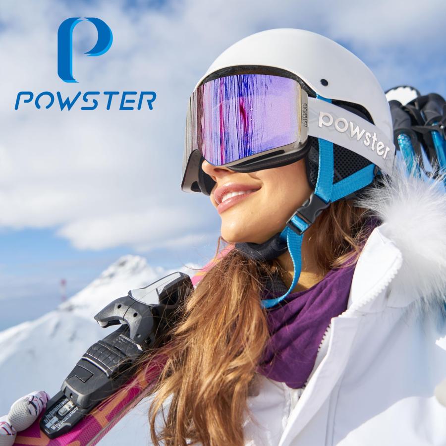 Powster Ski Goggles Snow OTG Snowboard Goggles磁気交換可能レンズフレームレスUV保護防止アンチフォ｜icoro｜09