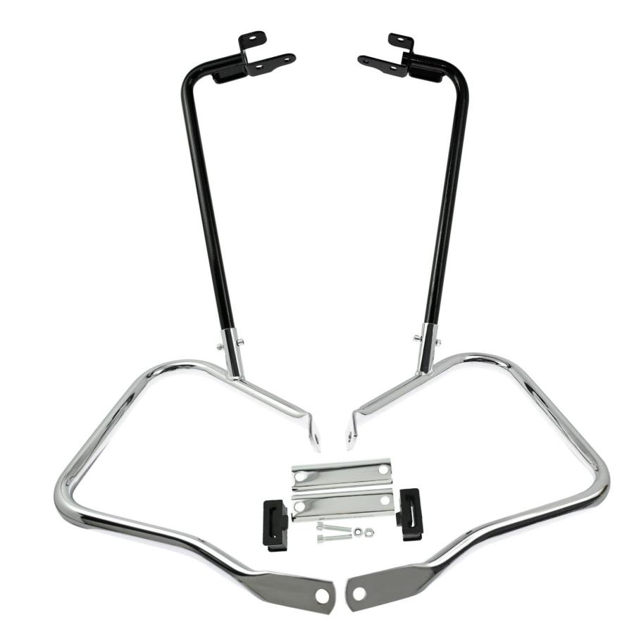 リアサドルバッグブラケットガードバー ハーレーツーリングストリートロードグライドエレクトラグライドロードキング2014-2022に対応