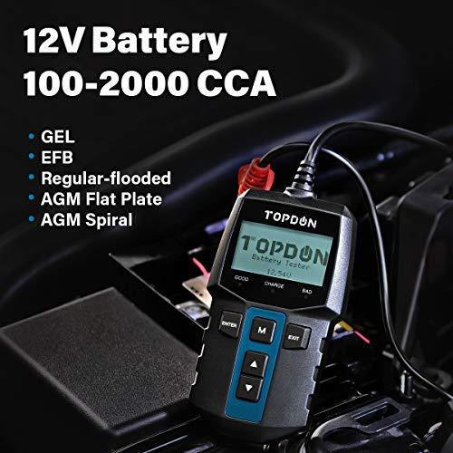 TOPDON BT100 Car Battery Tester 12V Load Tester  100-2000 CCA Automotive｜icoro｜02