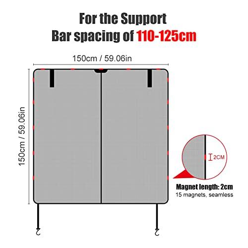 貴重 GreceYou 車用サンシェード 車用テールゲート 蚊帳 リアフロントガラスサンシェード スクリーン 磁気マウント ブラック 150x150c
