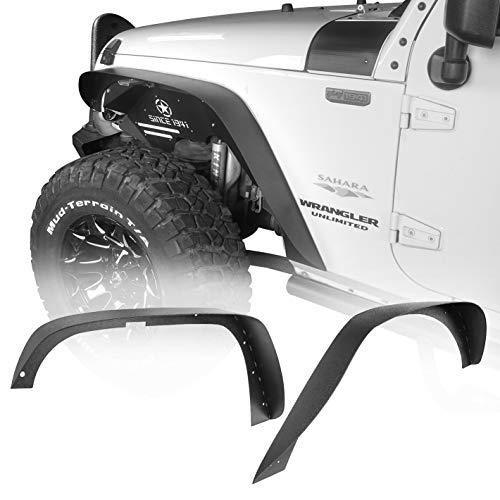 Hooke Road Wrangler JK スチールフェンダーフレア フロント&リア フラットフェンダー泥ガード Jeep Wrangler