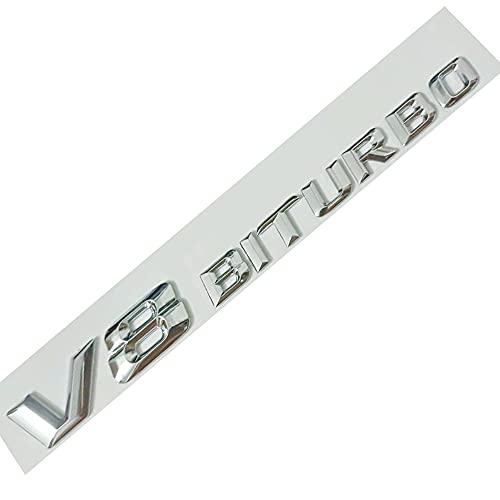 クローム ベンツ V8 BITURBO サイドフェンダー 粘着 ネームプレート ロゴ エンブレム AMG デコレーション 改良版