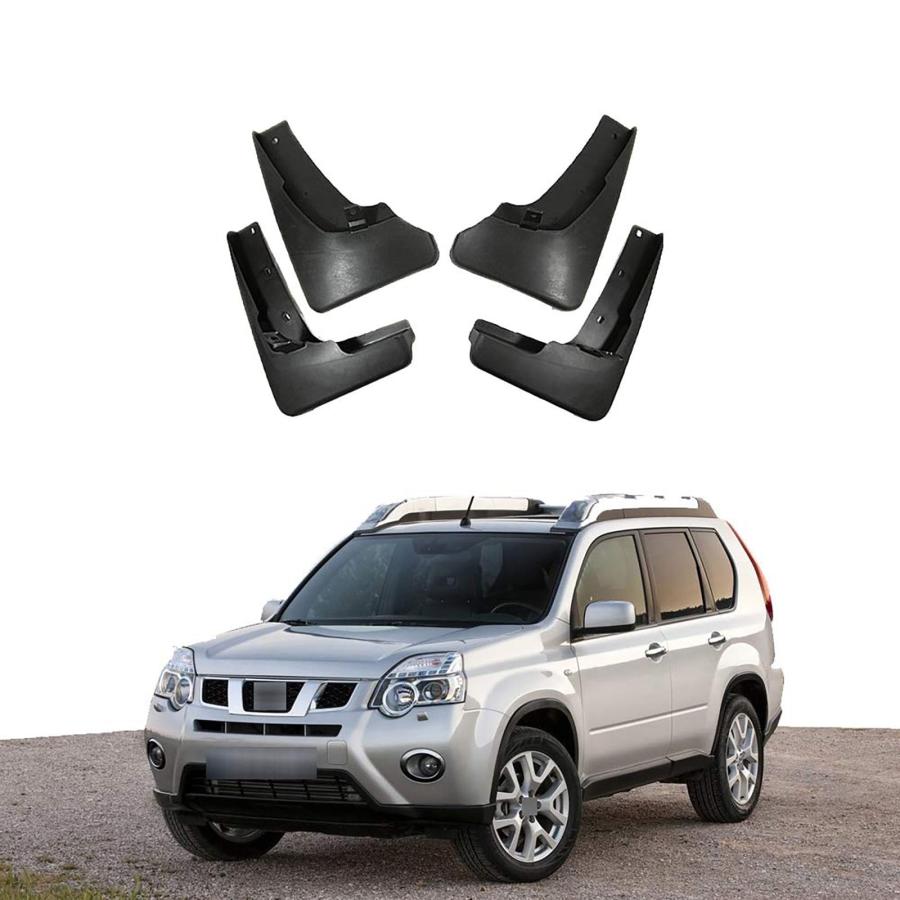日産XTRAIL T31 20082013 4PCSカーフェンダースプラッシュガードアンチサンドマッドフラップフロントおよびリアホイール泥