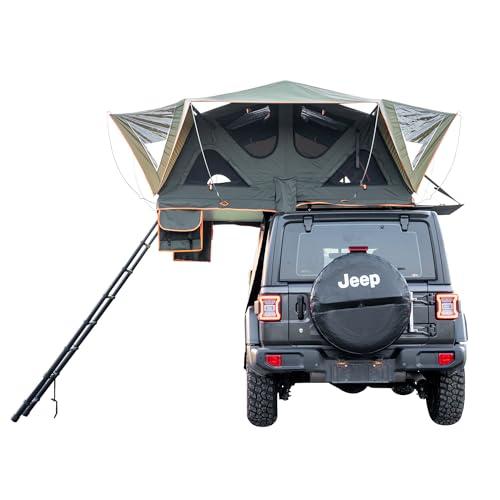 Dithoko ルーフトップテント トラック SUV キャンプ用はしご付き 防水 透明 パノラマサンルーフテント 通気性 大空間 アウトドア 旅｜icoro｜02